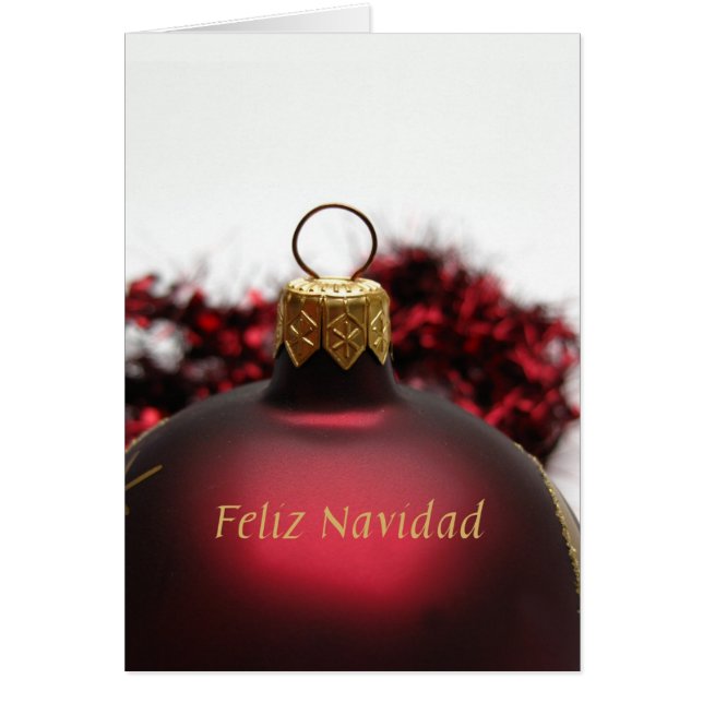 Feliz Navidad Spanish Christmas Card (Front)