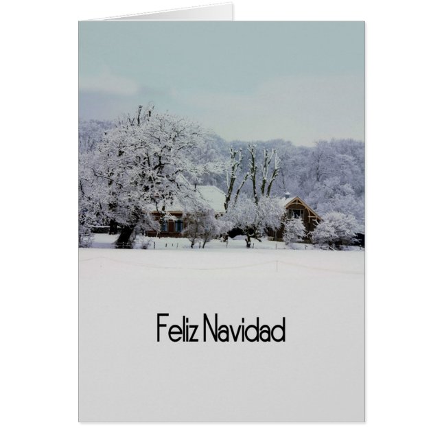 Feliz Navidad Spanish Christmas Card (Front)