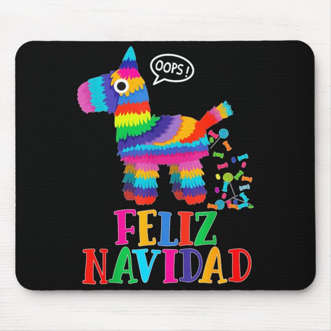 Feliz Navidad Spanish Christmas Funny Mexican Nata Mouse Pad (Front)