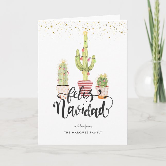 Feliz Navidad | Spanish Christmas Greeting Card (Front)