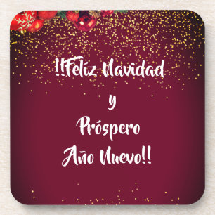 Feliz Navidad Spanish Christmas Greetings Coaster