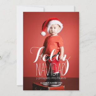 Feliz Navidad   Spanish Holiday Photo Card
