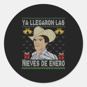 Feliz Navidad Spanish Las Nieves De Enero El Del C Classic Round Sticker