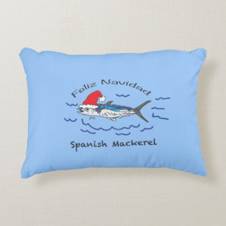 Feliz Navidad Spanish Mackerel Decorative Cushion