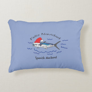 Feliz Navidad Spanish Mackerel Decorative Cushion
