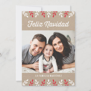 Feliz Navidad   Tarjeta de Navidad Holiday Card