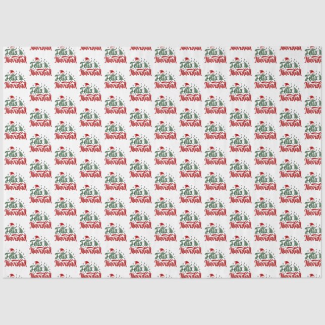 Feliz Navidad  Tissue Paper (Front)