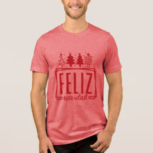 Feliz Navidad Tri-Blend Shirt
