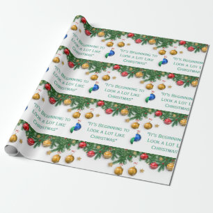 feliz navidad wrapping paper