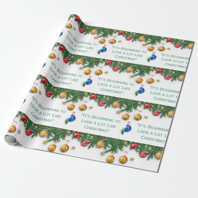 feliz navidad wrapping paper (Unrolled)