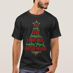 Feliz Navidad Xmas Tree Spanish Mexican Christmas T-Shirt