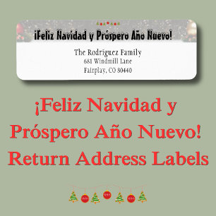 ¡Feliz Navidad y Próspero Año Nuevo! Address Return Address Label