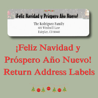 ¡Feliz Navidad y Próspero Año Nuevo! Address Return Address Label