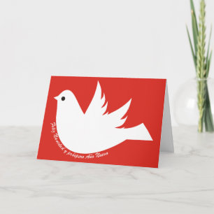 Feliz Navidad y próspero Año Nuevo dove Christma Holiday Card