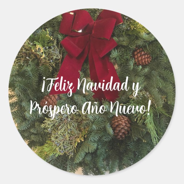 Feliz Navidad y Próspero Año Nuevo, Sticker (Front)