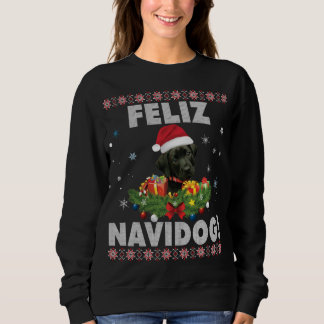 Feliz Navidog Black Labrador Dog Ugly Sweater Chri