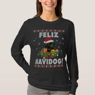 Feliz Navidog Black Labrador Dog Ugly Sweater Chri