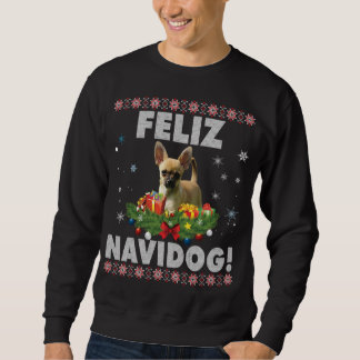 Feliz Navidog Chihuahua Dog Ugly Sweater Santa Chr