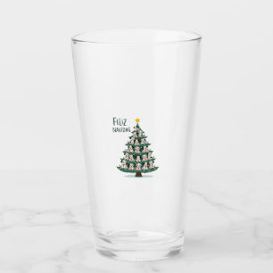 Feliz Navidog Christmas Dog T-Shirt, Funny Cute Xm Glass