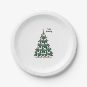 Feliz Navidog Christmas Dog T-Shirt, Funny Cute Xm Paper Plate