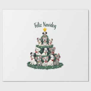 Feliz Navidog Christmas Dog T-Shirt, Funny Cute Xm Wrapping Paper