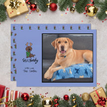 Feliz Navidog Dachshund Reindeer Personalise Photo
