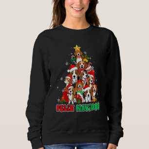 Feliz Navidog Feliz Navidad Christmas Beagle Dog Sweatshirt