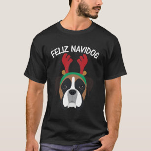 Feliz Navidog Navidad Boxer Dog For Christmas T-Shirt