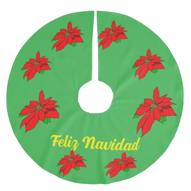 Feliz Navitad Christmas Tree Skirt (Front)