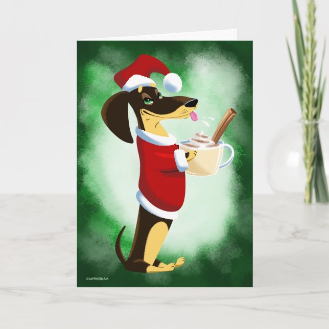 FELIZ NOGGY DOG by Jeff Willis Art Holiday Card (Front)