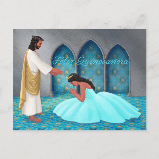 "Feliz Quinceañera." Postcard (Front)