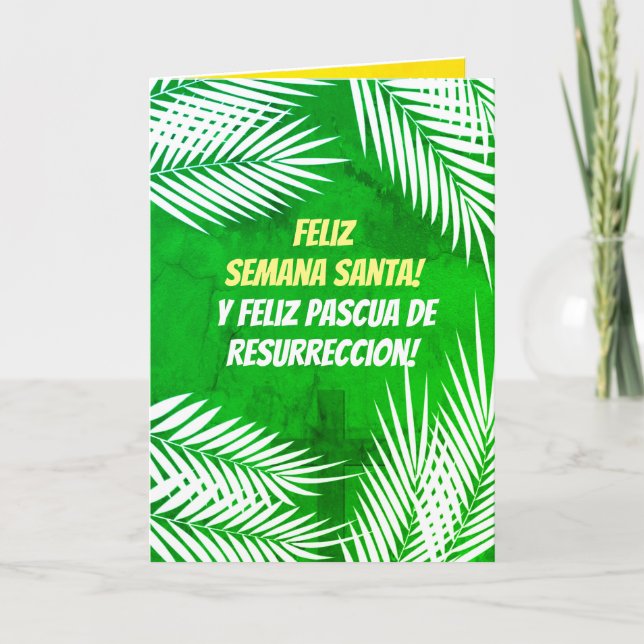 Feliz Semana Santa e Feliz Páscoa / Portuguese  Card (Front)