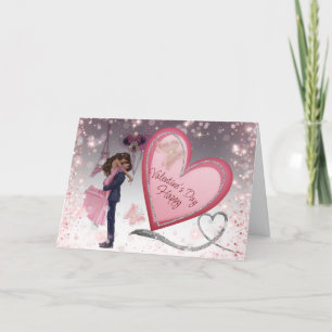feliz Valentin de Torre Eiffel Holiday Card