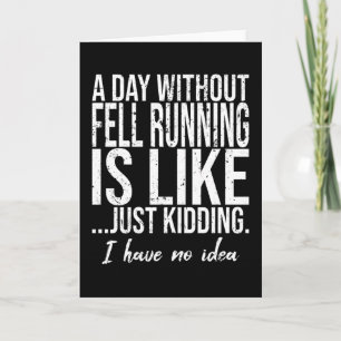 Fell Running funny sports gift Card
