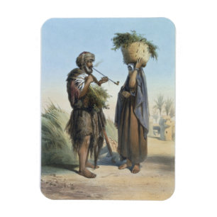 Fellah Man and Woman, illustration from 'The Valle Magnet