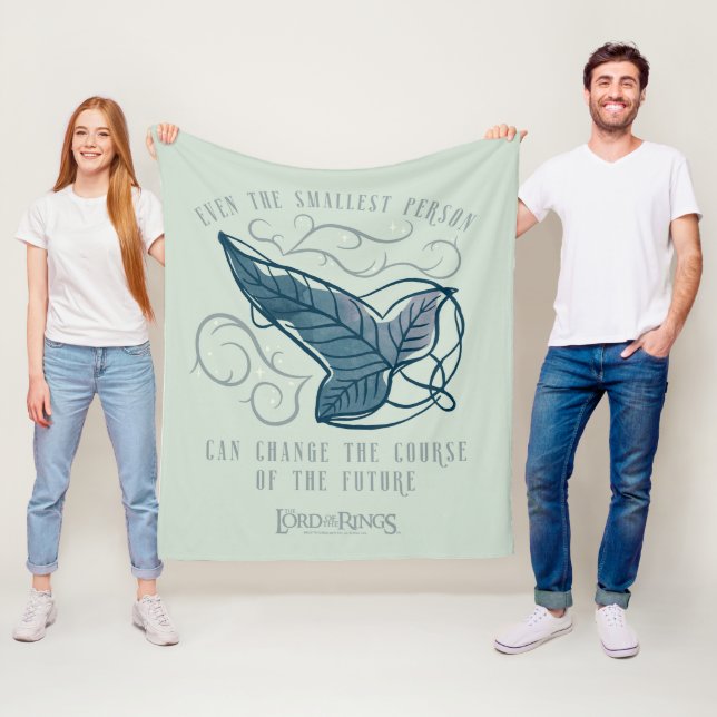 Fellowship Elven Brooch Quote Graphic Fleece Blanket (In Situ)