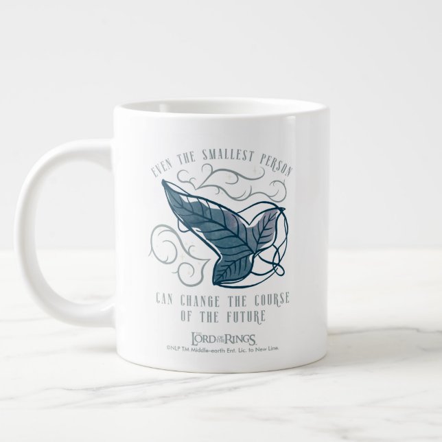 Fellowship Elven Brooch Quote Graphic Large Coffee Mug (Left)