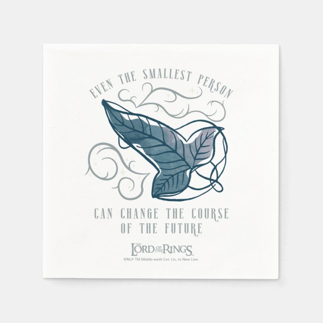 Fellowship Elven Brooch Quote Graphic Napkin (Front)