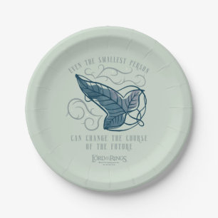 Fellowship Elven Brooch Quote Graphic Paper Plate
