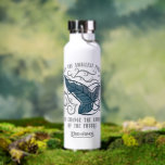 Fellowship Elven Brooch Quote Graphic Water Bottle<br><div class="desc">Celebrate the Fellowship with this elegant, Lord of the Rings™ Elven brooch design. Featuring a beautifully detailed leaf carried on swirling Elvish vines, the artwork symbolizes the connection between those entrusted with the protection of Middle-Earth™. The meaningful quote, “Even the smallest person can change the course of the future, ”...</div>