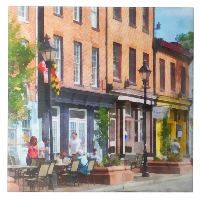 Fells Point Street Ceramic Tile (Front)