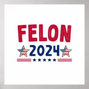 Felon 2024 Gift USA Sarcastic Politics Poster