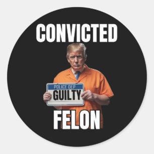 Felon Donald Trump 2024  Classic Round Sticker
