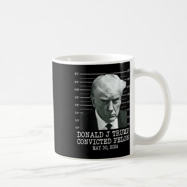 Felon Donald Trump Guilty Lock Him Up Trump Prison Coffee Mug (Right)