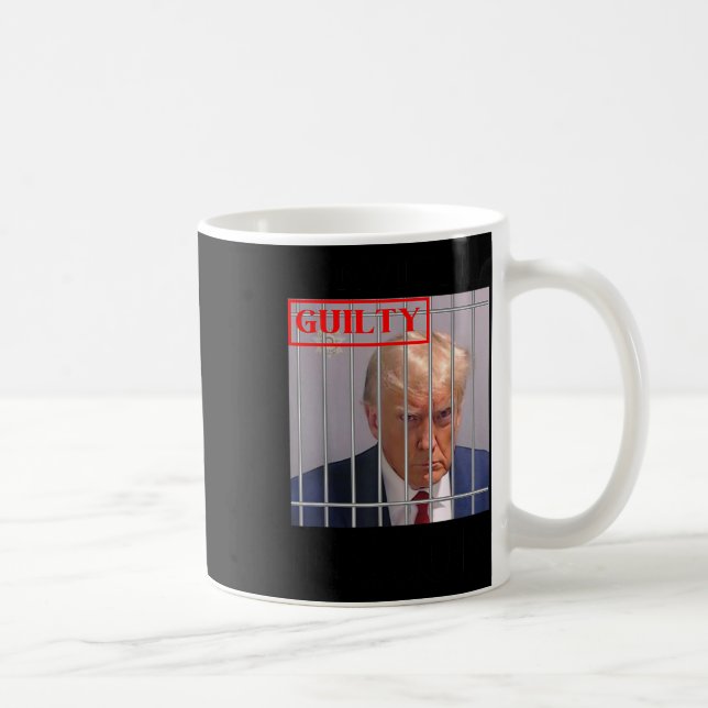 Felon Donald Trump Guilty Lock Him Up Trump Prison Coffee Mug (Right)