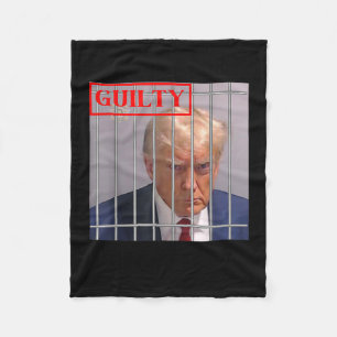Felon Donald Trump Guilty Lock Him Up Trump Prison Fleece Blanket