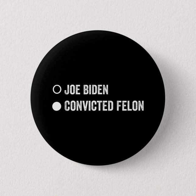 Felon Funny Pro Trump 2024  6 Cm Round Badge (Front)