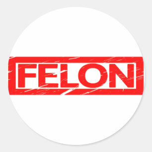 Felon Stamp Classic Round Sticker