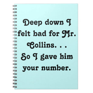Felt Bad for Mr. Collins Design Notebook