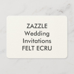 FELT ECRU 5” x 3.5" Wedding Invitations
